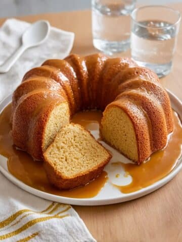 Buttery Cinnamon Cake with Warm Cinnamon Syrup Recipe