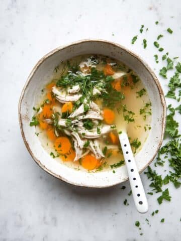 Easy Jewish Chicken Soup with Noodles or Matzo Balls Recipe