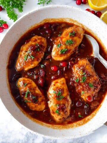 Skillet Orange Cranberry Chicken Recipe