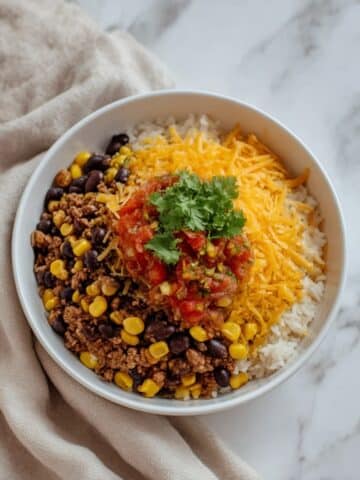 Quick & Hearty Ground Beef Burrito Bowl Recipe