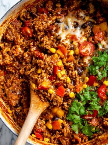 Mexican Beef and Rice Skillet Recipe