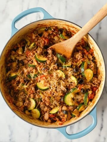 Zucchini and Ground Beef Skillet Recipe