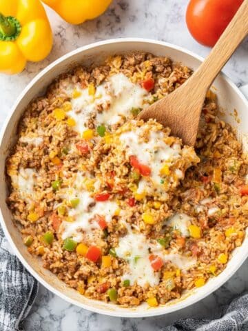 Cheesy Unstuffed Pepper Skillet Recipe