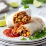 Slow Cooker Chicken Burritos with Rice Recipe