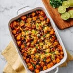 Cheesy Sweet Potato and Black Bean Casserole Recipe