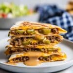 Cheeseburger Quesadillas with Wedge Salad Recipe
