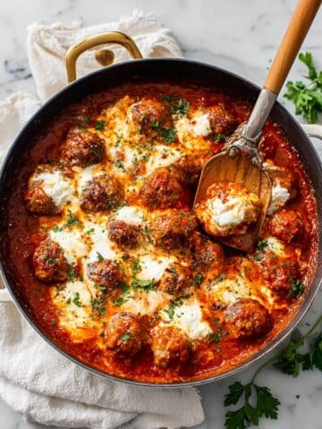 Herb Ricotta Meatballs in Marinara Sauce Recipe