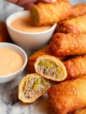 Cheeseburger Egg Rolls Recipe