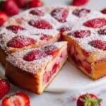 Easy Strawberry Cake with Strawberry Sauce Recipe