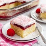 Raspberry Zinger Cake with Coconut Frosting Recipe