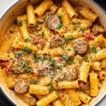 One Pot Creamy Cajun Sausage Pasta Recipe