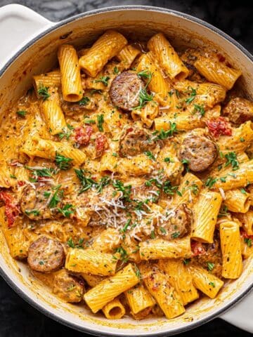 One Pot Creamy Cajun Sausage Pasta Recipe
