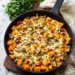 Turkey Butternut Squash Skillet with Gruyère Cheese Recipe