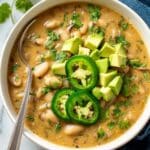 White Bean and Poblano Soup with Lime and Cilantro Recipe
