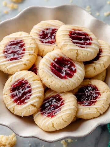 Raspberry Almond Thumbprint Cookies Recipe