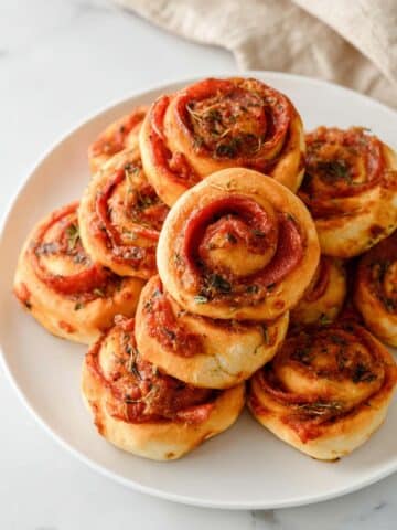 Pizza Pinwheels with Marinara, Pepperoni, and Melty Cheese Recipe