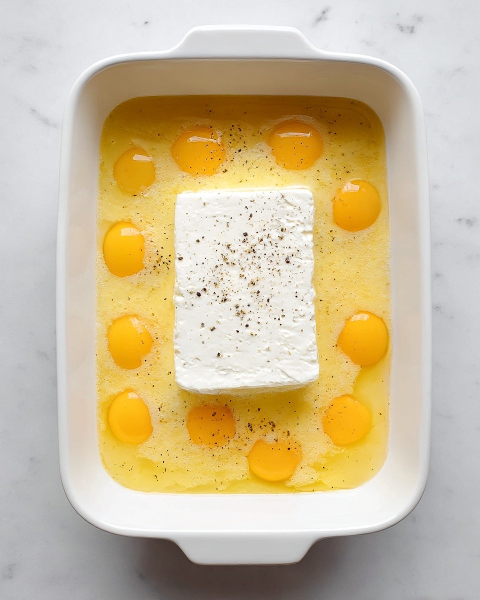 A clear glass bowl filled with ten brown eggs sits on a white marbled surface to the right. To the left, a white plate holds a large block of white cheese with small holes and rough edges. Above it, there is a small clear glass bowl containing some black pepper and a clear glass bottle filled with light yellow oil with a spout cap. The setting is bright with soft natural light. photo taken with an iphone --ar 4:5 --v 7