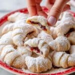 Golden Rugelach Cookies with Berry Jam and Confectioners’ Sugar Recipe