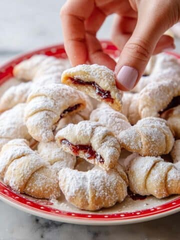 Golden Rugelach Cookies with Berry Jam and Confectioners’ Sugar Recipe