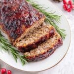 Cranberry-Glazed Ground Turkey Meatloaf in the Air Fryer Recipe