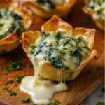 Spinach-Artichoke Dip Wonton Cups Recipe