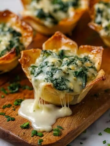 Spinach-Artichoke Dip Wonton Cups Recipe