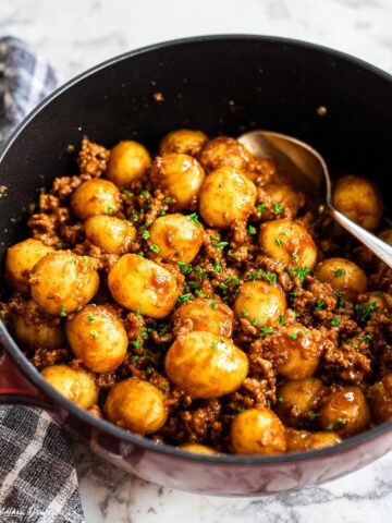 Simple Cheesy Ground Beef and Potatoes Recipe