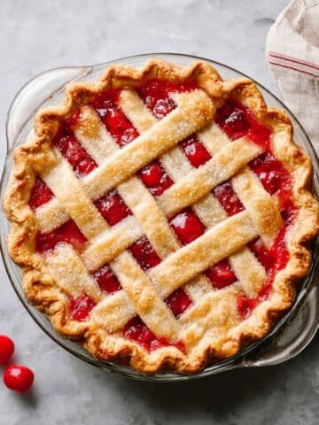 Homemade Cherry Pie with Lattice Top Recipe
