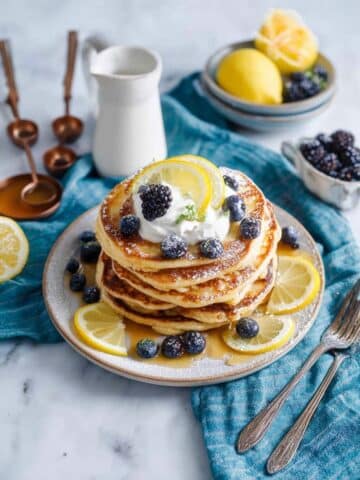 Fluffy Blueberry Lemon Pancakes Recipe