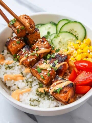 Air Fryer Salmon Bowl Recipe