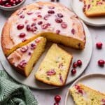 Cranberry Orange Cake with Glaze Recipe