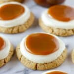 Copycat Crumbl Caramel Cheesecake Cookies Recipe