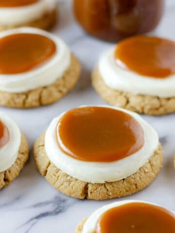 Copycat Crumbl Caramel Cheesecake Cookies Recipe