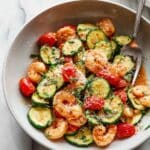 Garlic Parmesan Sheet Pan Shrimp with Zucchini Recipe