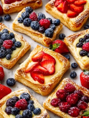 Cream Cheese Puff Pastry Braid with Fruity Glaze Recipe