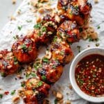 Easy Grilled Asian Chicken Skewers with Honey Garlic Sauce Recipe