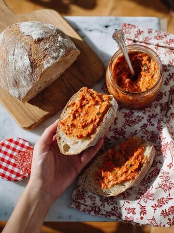 Homemade Ajvar: Roasted Pepper and Eggplant Spread from Scratch Recipe