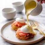 Latke Eggs Benedict with Smoked Salmon and Hollandaise Sauce Recipe