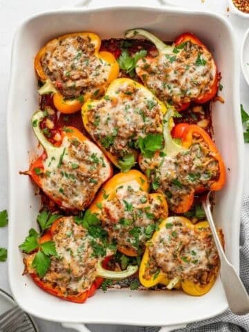 Ground Beef Stuffed Peppers (Hearty & Easy!) Recipe