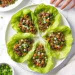 Chicken Lettuce Wraps with Almond Butter and Water Chestnuts Recipe