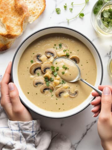 Creamy Vegan Mushroom Soup Recipe
