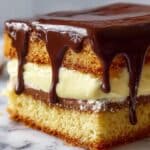 Boston Cream Pie with Chocolate Ganache Recipe