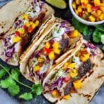 Mahi Mahi Tacos with Cilantro Lime Crema and Mango Chutney Recipe