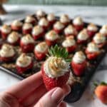 Deviled Strawberries with Cream Cheese Filling and Graham Cracker Topping Recipe