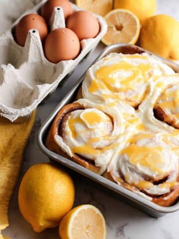 Lemon Rolls with Lemon Curd and Lemon Frosting Recipe