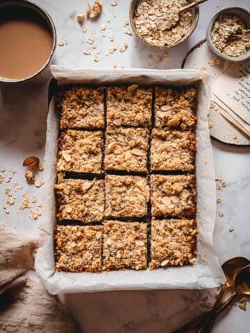 Vegan Date Caramel Slice with Nuts Crumble (Easy And Gluten-Free) Recipe