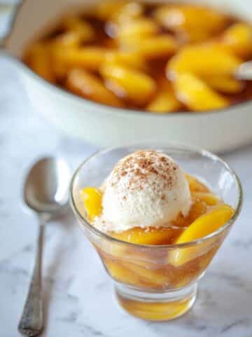 Caramelized Peaches in a Skillet Recipe