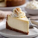 Eggnog Cheesecake with Gingersnap Crust and Nutmeg Whipped Cream Recipe