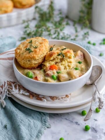 Turkey Pot Pie with Biscuits (Cozy Leftover Turkey Dinner Recipe) Recipe