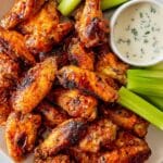 Crispy Baked Buffalo Wings with Spicy Honey Sauce Recipe